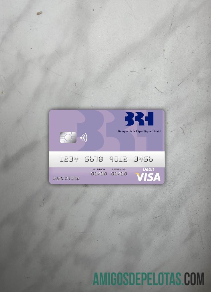 Cartão de Débito Visa Banco Haiti BRH Photolook Front modelo